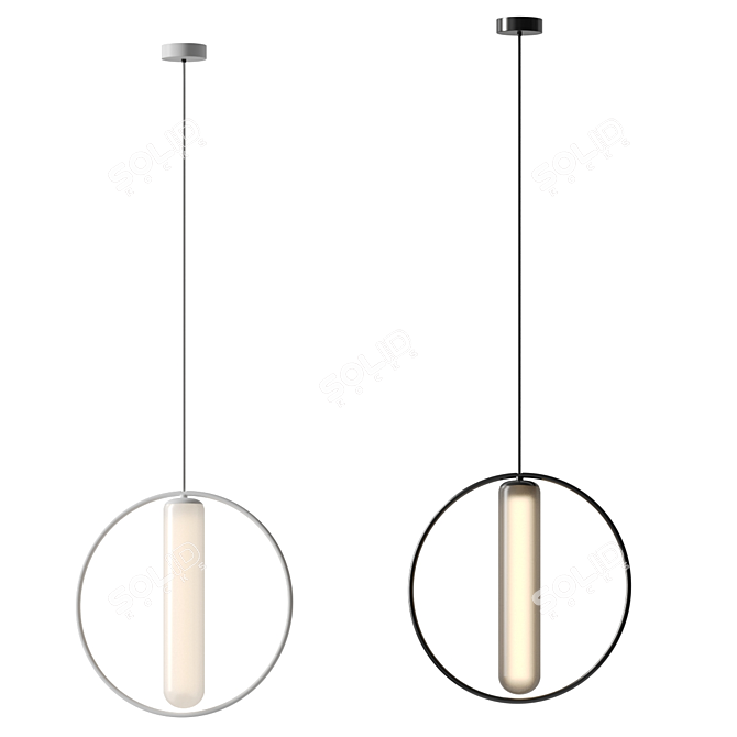 Stunning Astrée Pendant Light 3D model image 2