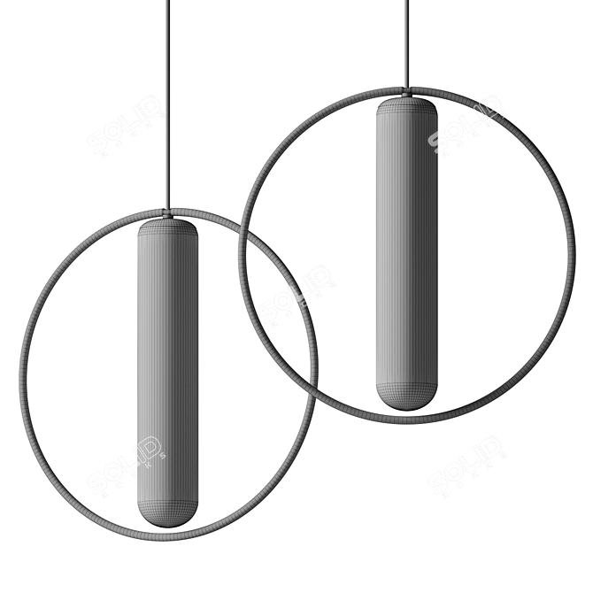 Stunning Astrée Pendant Light 3D model image 3