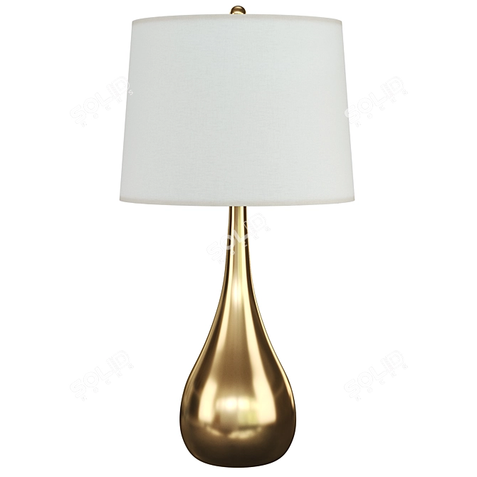 Sleek Metal Table Lamp 3D model image 1