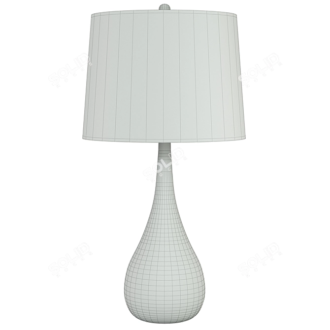 Sleek Metal Table Lamp 3D model image 2