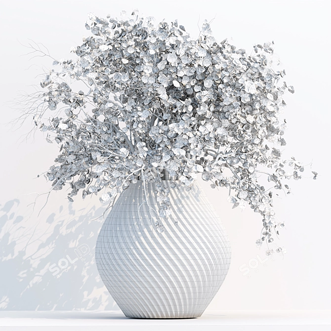 Elegant Bouquet Vase 3D Model 3D model image 5