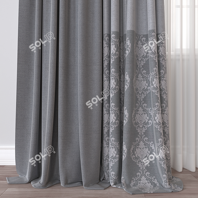 Modern Curtain Model for 3D 3D model image 2