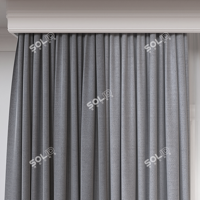 Modern Curtain Model for 3D 3D model image 3