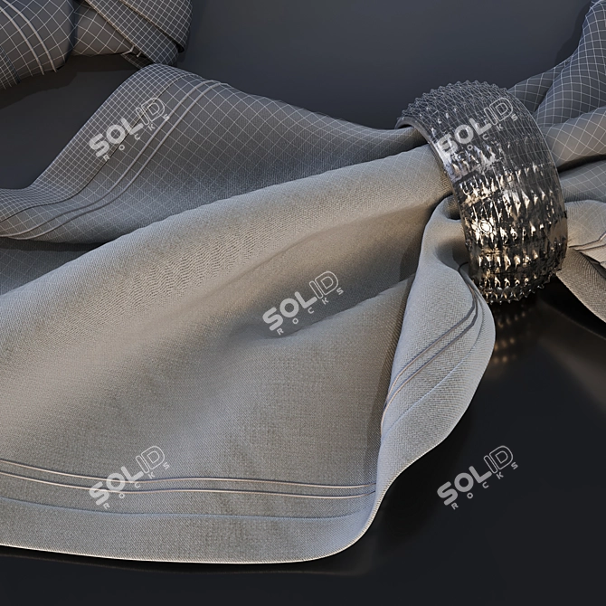 Table Napkin Set For Serving 3D model image 7