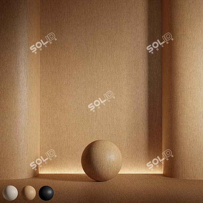  Seamless Wood Material 3D Model 3D model image 1