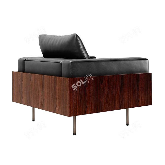 Brasilia Armchair: Elegant Seating Option 3D model image 2