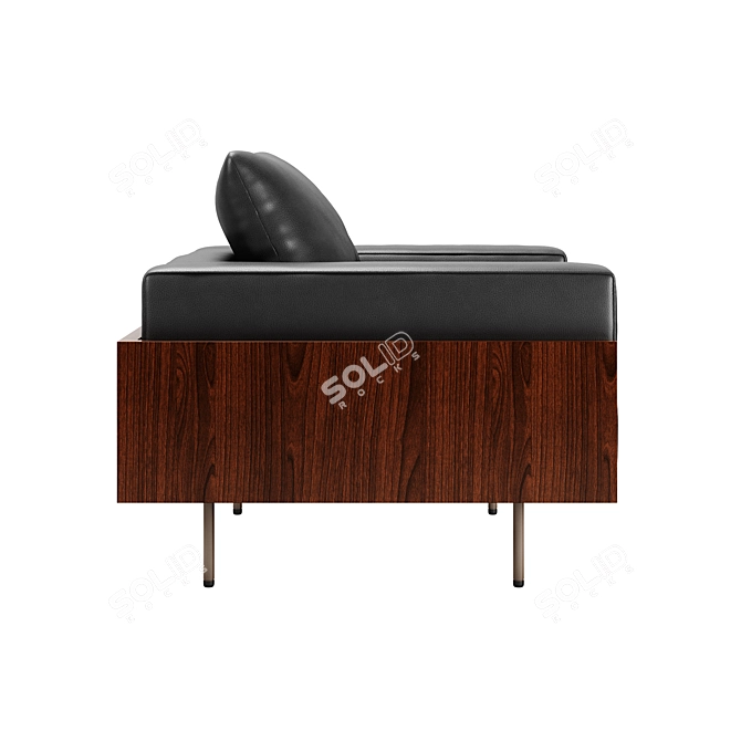 Brasilia Armchair: Elegant Seating Option 3D model image 3