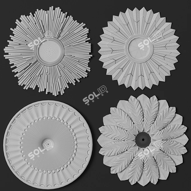 3Dmax-Corona Compatible Trim Ornament 3D model image 2