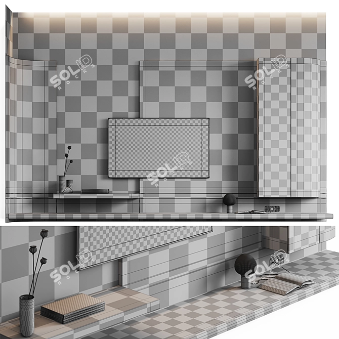 Modern Tech Entertainment Setup 3D model image 6