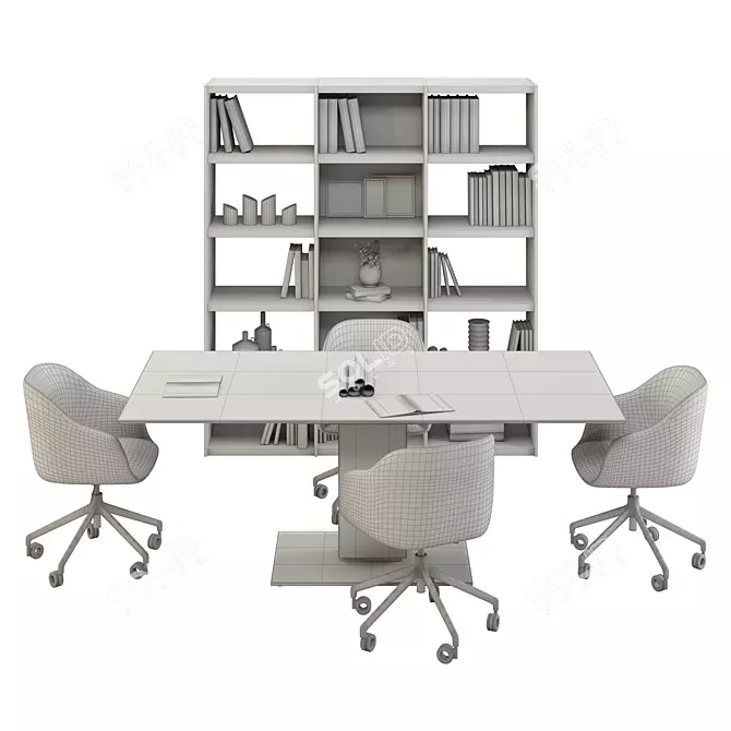 Modern Office Furniture Set, 3D Max 3D model image 4