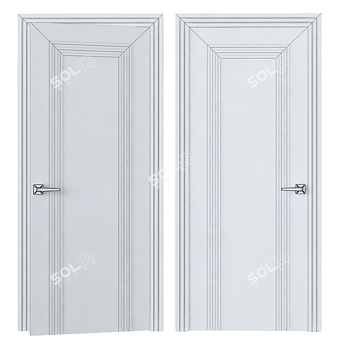 Deco Art Glass Door 1800mm 3D model image 2