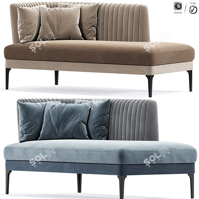 Modern Chaise Lounge 3D Models 3D model image 1
