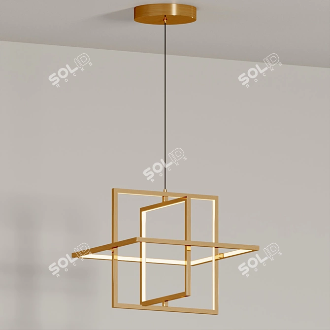 Modern Illusionary Light Fixture 3D model image 2