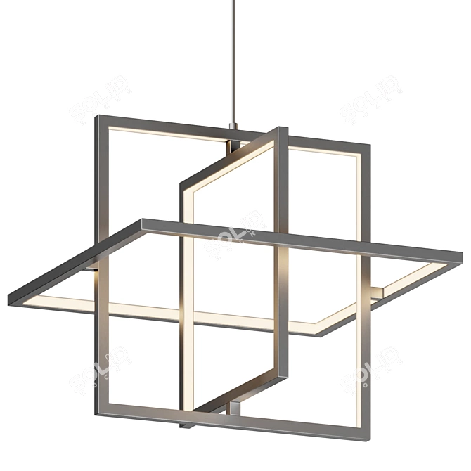 Modern Illusionary Light Fixture 3D model image 3