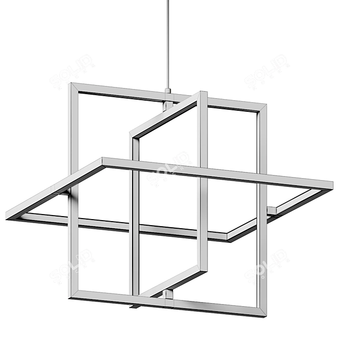 Modern Illusionary Light Fixture 3D model image 5