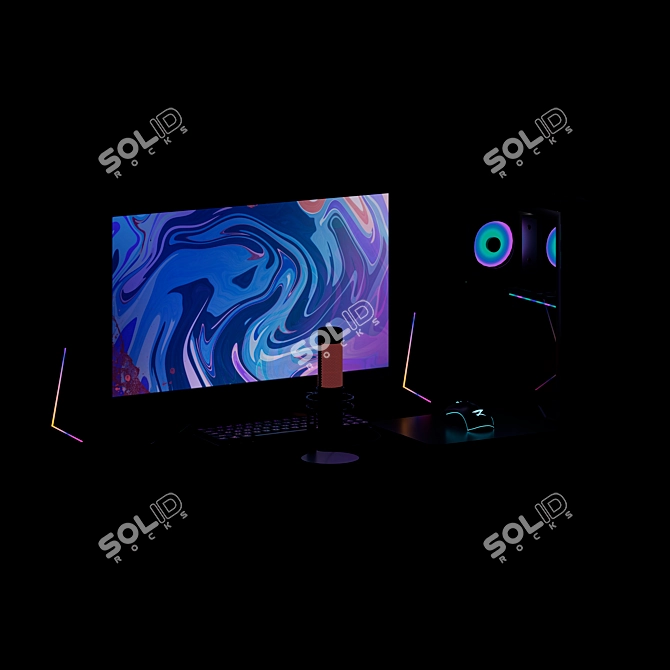 Gaming Streamer Setup Kit 3D model image 6