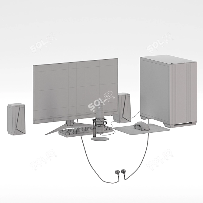 Gaming Streamer Setup Kit 3D model image 7