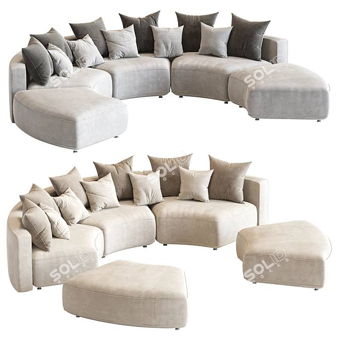 Modern Ditre Italia Loman Sofa 3D model image 1