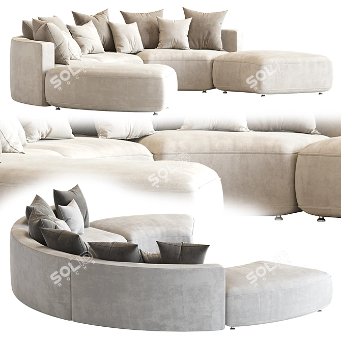 Modern Ditre Italia Loman Sofa 3D model image 3