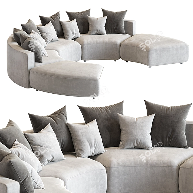 Modern Ditre Italia Loman Sofa 3D model image 5