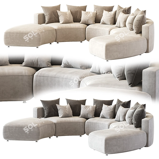 Modern Ditre Italia Loman Sofa 3D model image 6