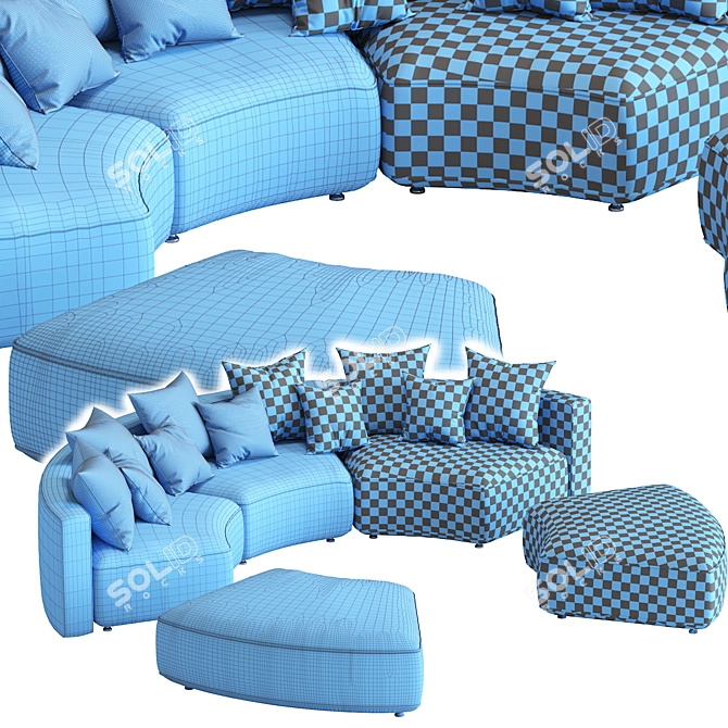 Modern Ditre Italia Loman Sofa 3D model image 7