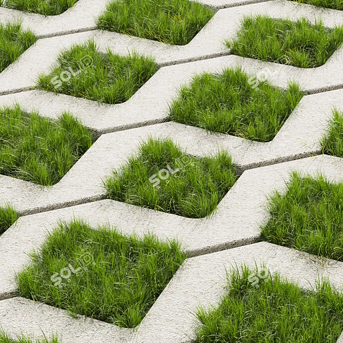 High-Quality Tileable Grass Model 3D model image 4