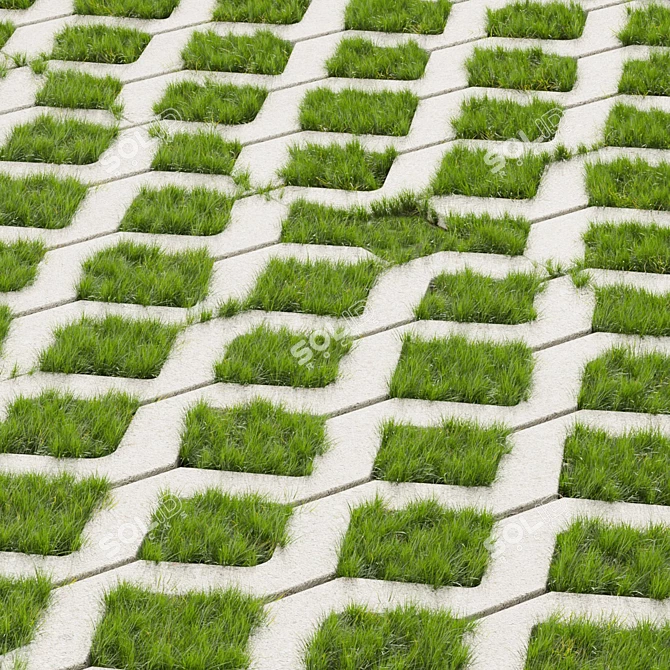 High-Quality Tileable Grass Model 3D model image 5