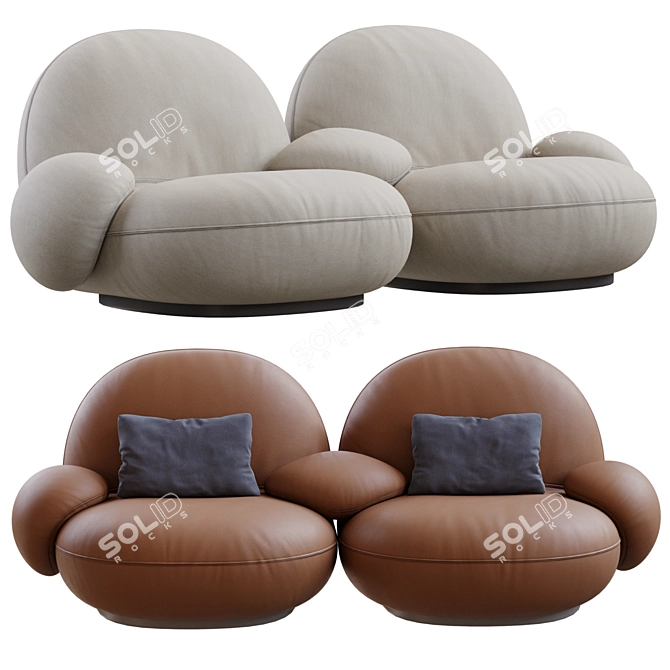 Modern Comfort: Pacha Sofa Design 3D model image 2