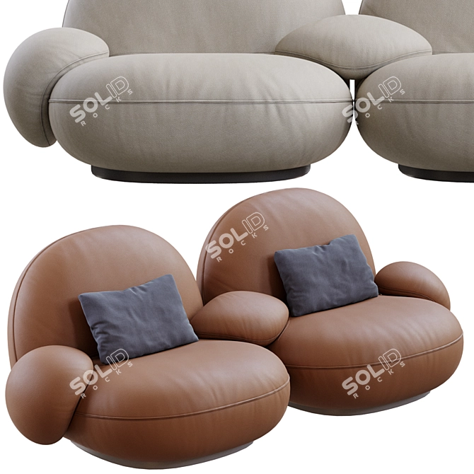 Modern Comfort: Pacha Sofa Design 3D model image 3