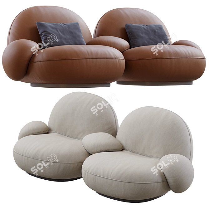 Modern Comfort: Pacha Sofa Design 3D model image 4