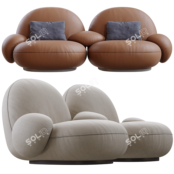 Modern Comfort: Pacha Sofa Design 3D model image 7