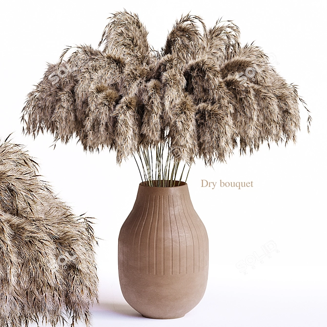  Pampas Grass Bouquet Arrangement 3D model image 1