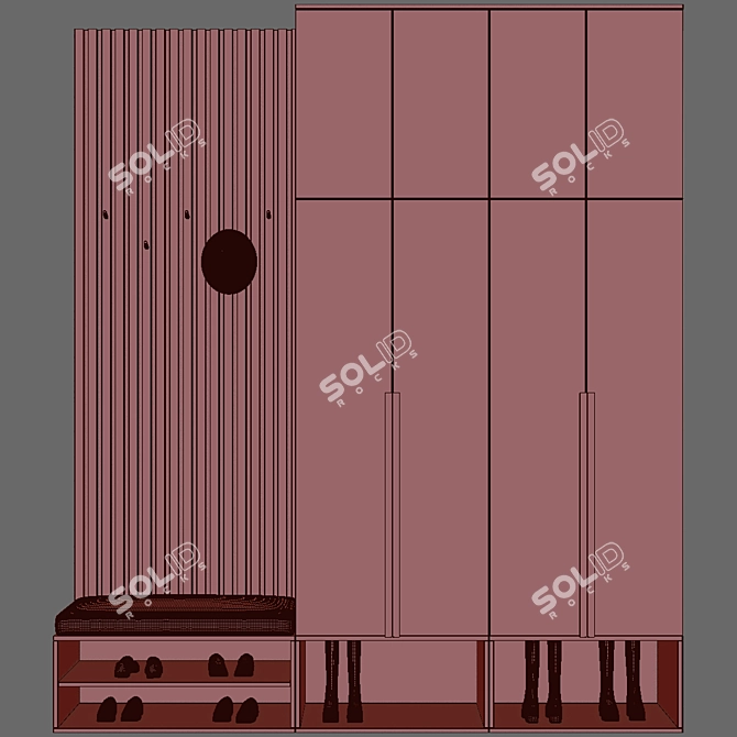 Home Hallway Ensemble 3D model image 5