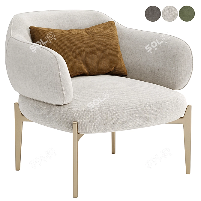 Elegant Mareli Armchair  Comfortable Beauty 3D model image 1