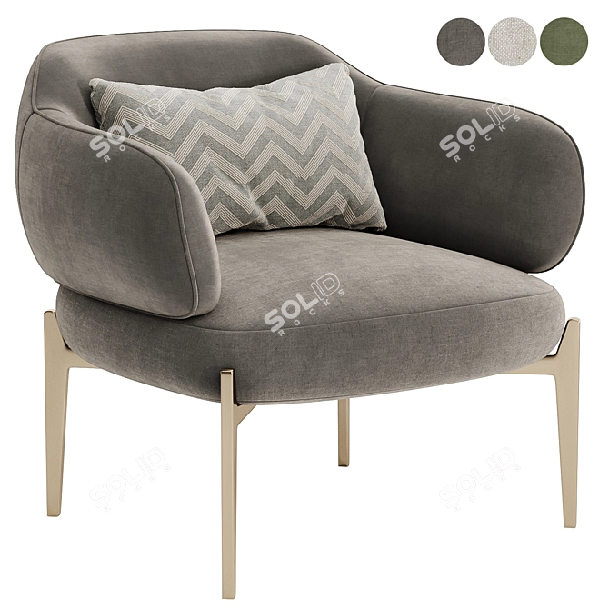 Elegant Mareli Armchair  Comfortable Beauty 3D model image 3