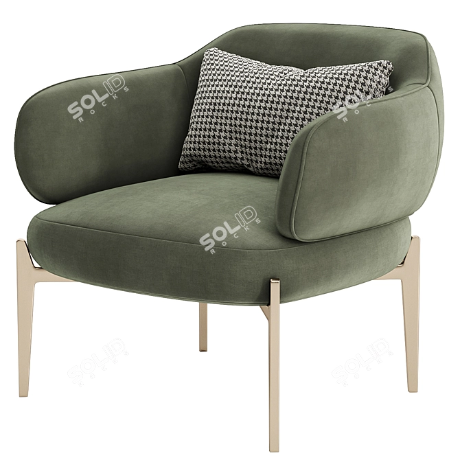 Elegant Mareli Armchair  Comfortable Beauty 3D model image 4
