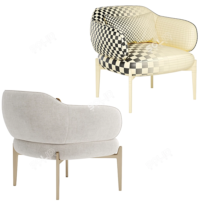 Elegant Mareli Armchair  Comfortable Beauty 3D model image 5