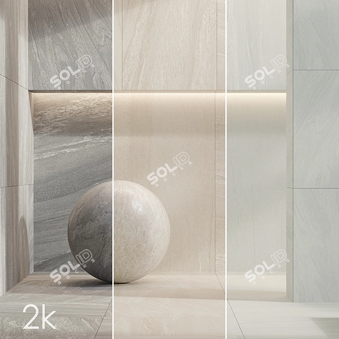 Quartz Tile Texture Bundle - 24 Seamless Designs 3D model image 1