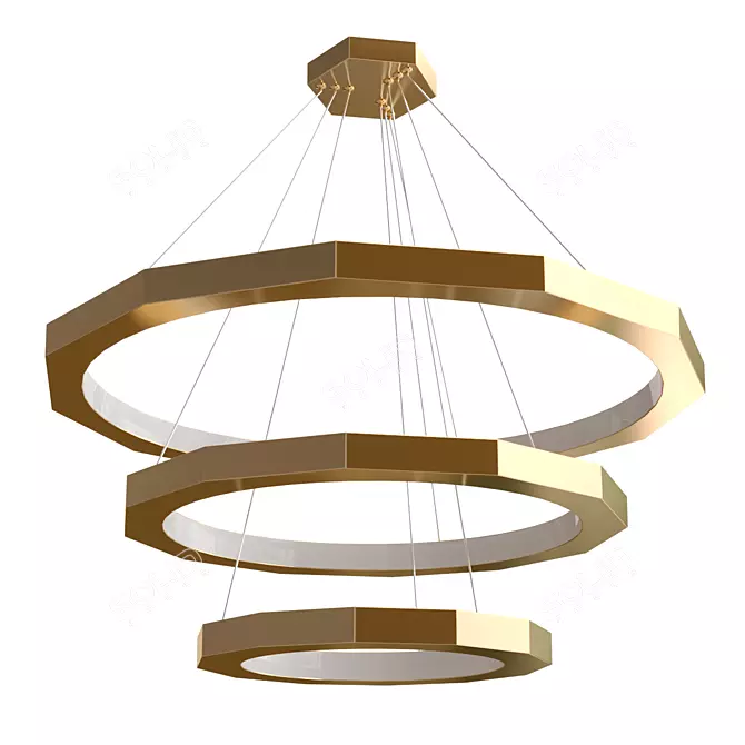 Elegant Kara Chandelier, 85cm Diameter 3D model image 1