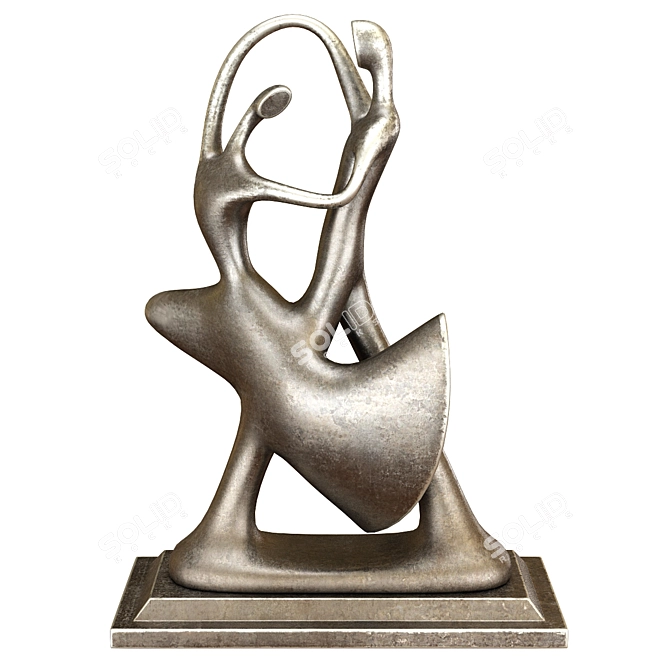 Dynamic Abstract Dancer Sculpture 3D model image 2