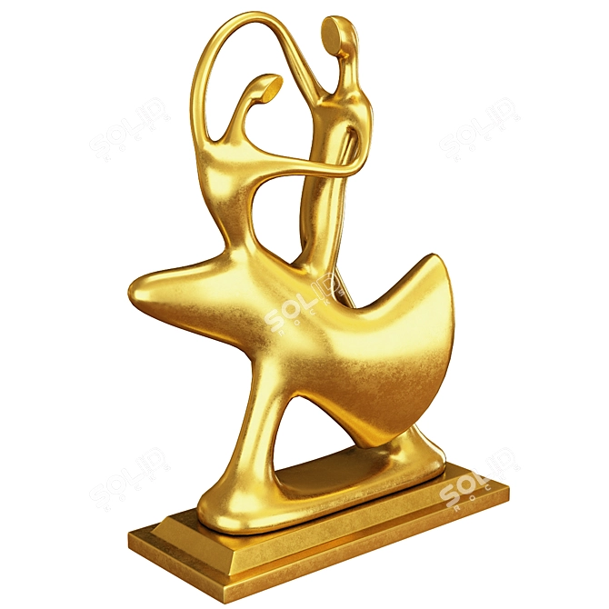 Dynamic Abstract Dancer Sculpture 3D model image 4