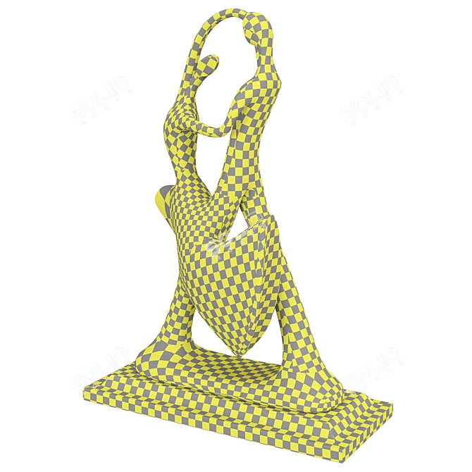 Dynamic Abstract Dancer Sculpture 3D model image 7