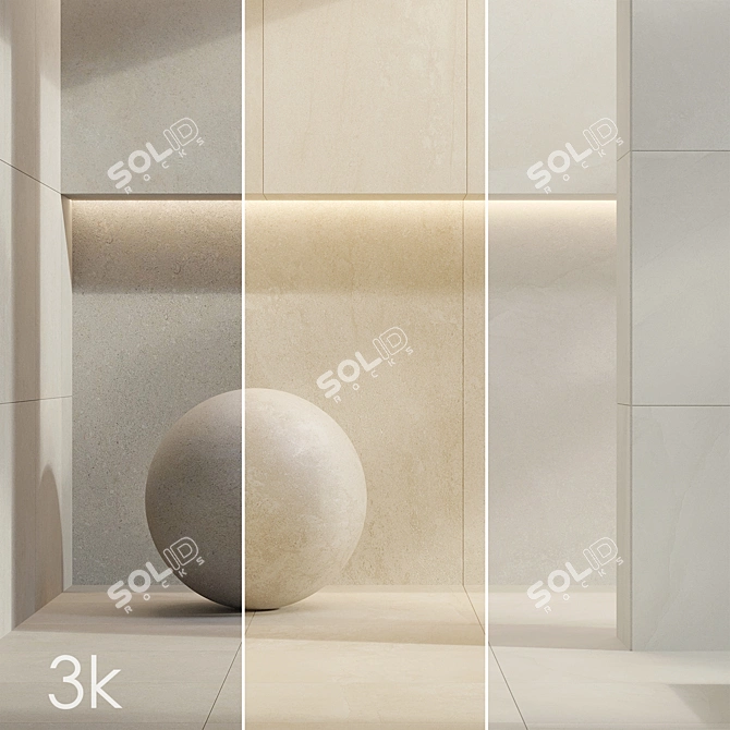 Concrete Porcelain Tiles Bundle - 3D Texture Set 3D model image 1