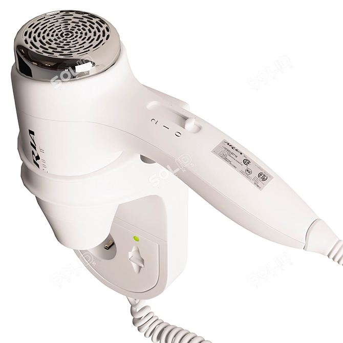 Aria 1200w Hotel Hair Dryer 3D model image 2