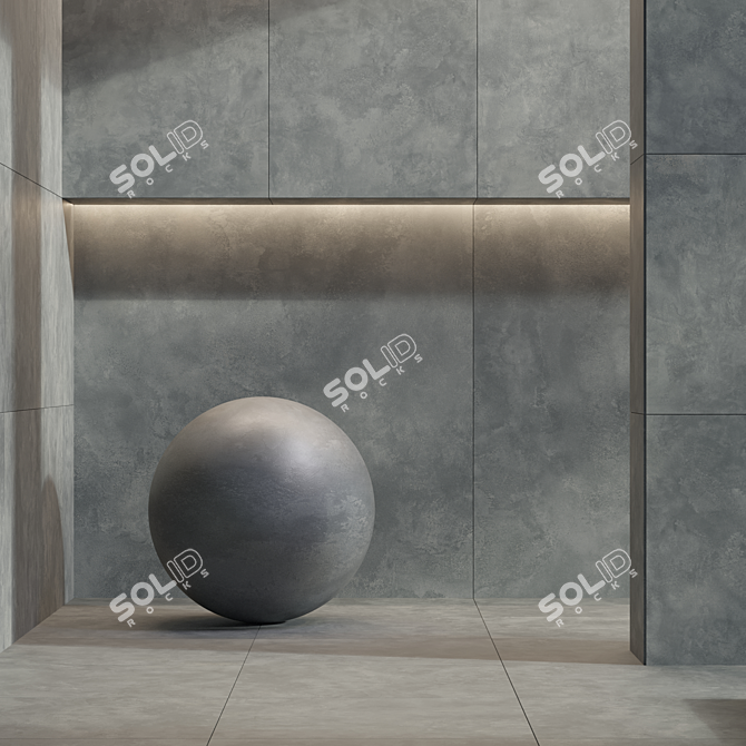 Metallic Concrete Tiles Bundle - 24 Textures 3D model image 4