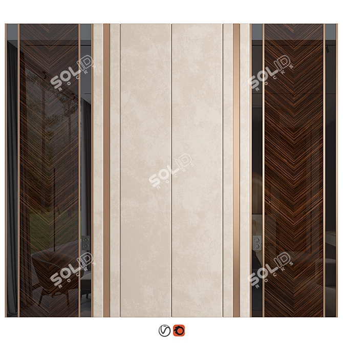 Decorative Wall Panel 3D Model 3D model image 1