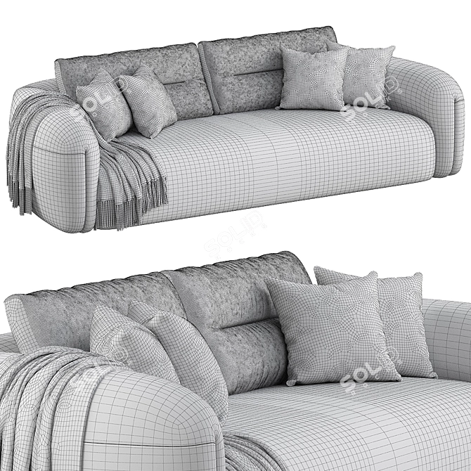 Elegant Quentin Sofa in 3D 3D model image 3