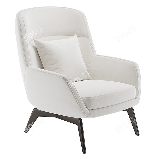 Elegant Minotti Belt Armchair 3D model image 1