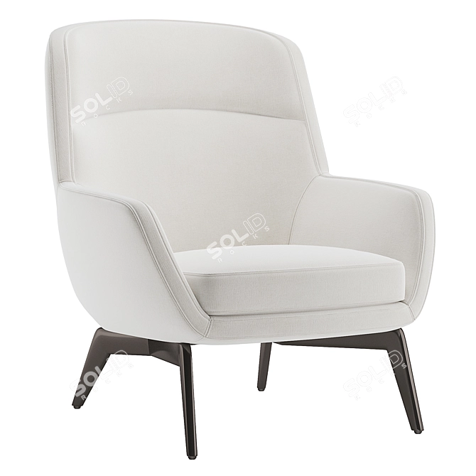 Elegant Minotti Belt Armchair 3D model image 2